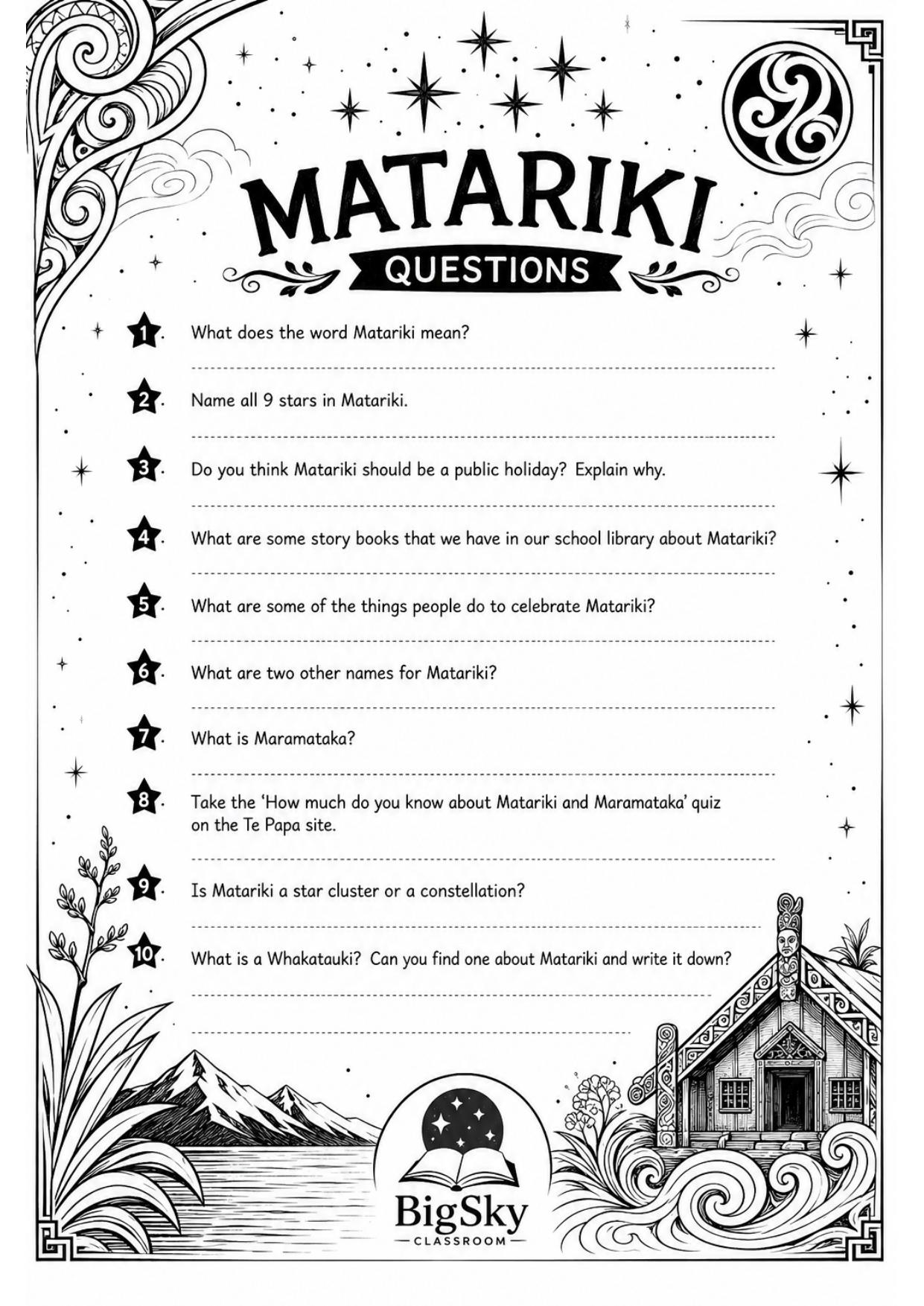 Matariki Questions