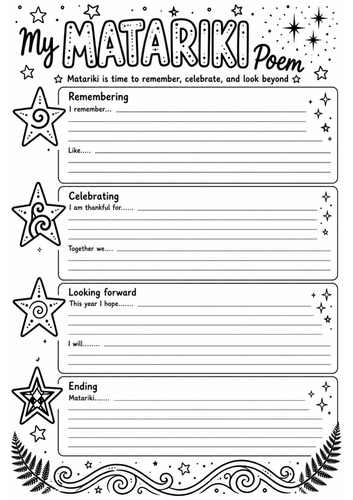 Matariki Poem – Big Sky Classroom