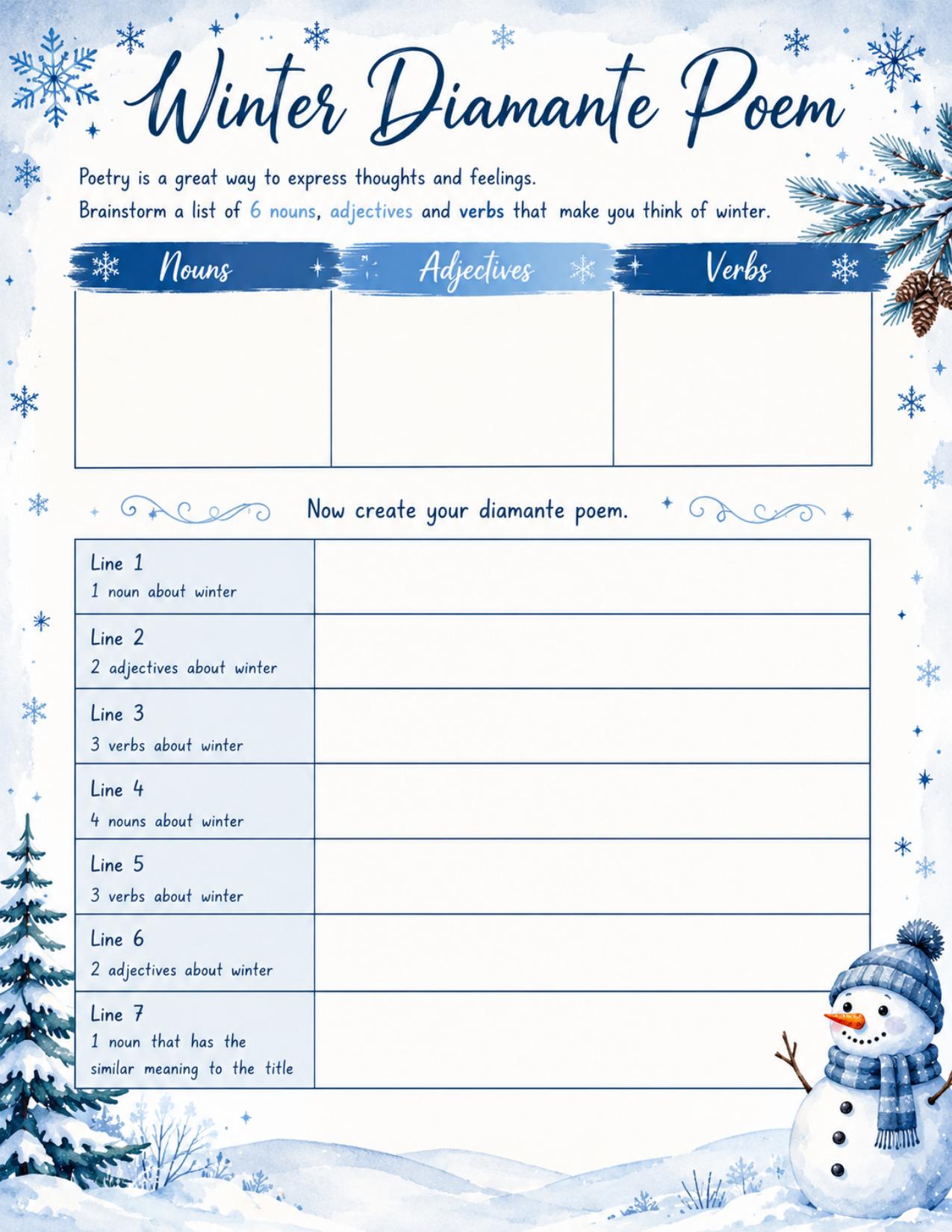 Winter Poetry Pack