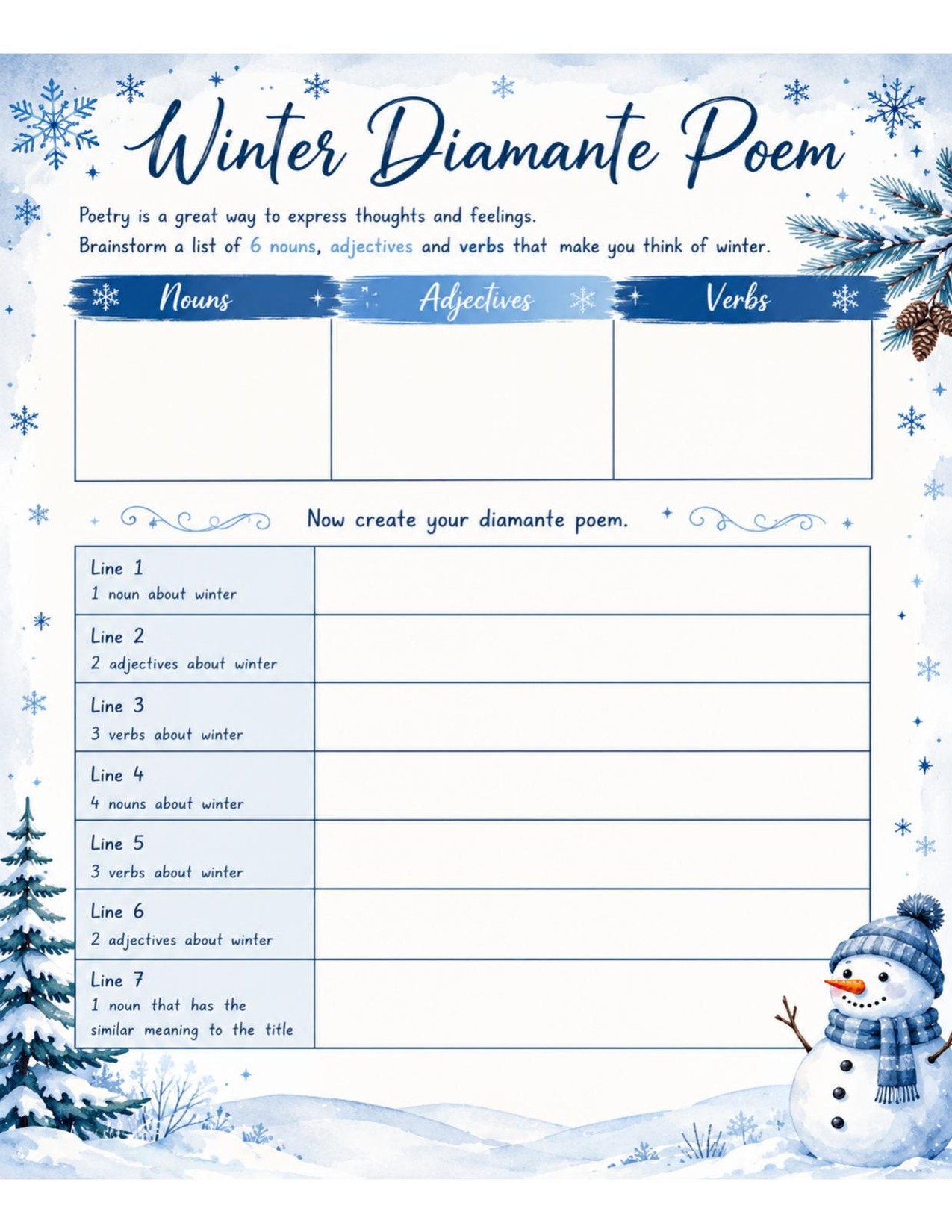 Winter Poetry Pack